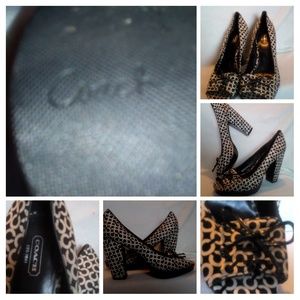 Coach sz 8.5 open toe heels